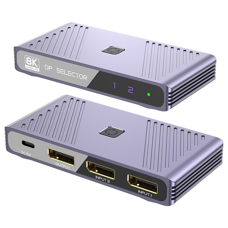 DPSW2-860M1 8K 60Hz 2×1 DisplayPort Switch