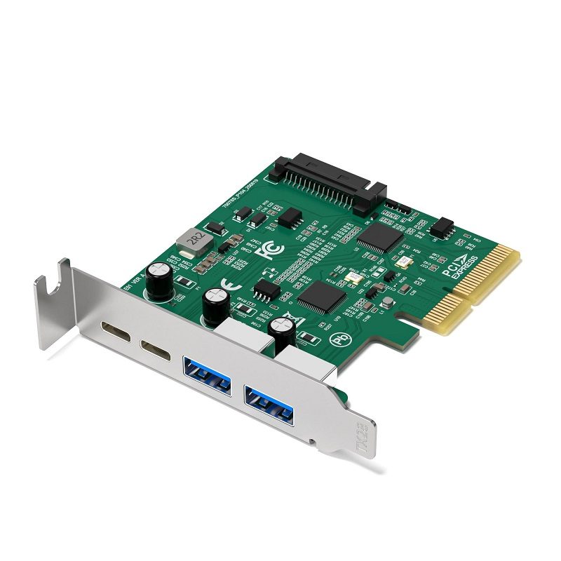 PCIE-2A2C-10G PCIE-2A2C-10G PCIE-2A2C-10G 4-Port 10Gbps PCIe Expansion Card - 2x USB-C & 2x USB-A ports (USB 3.2 Gen 2)