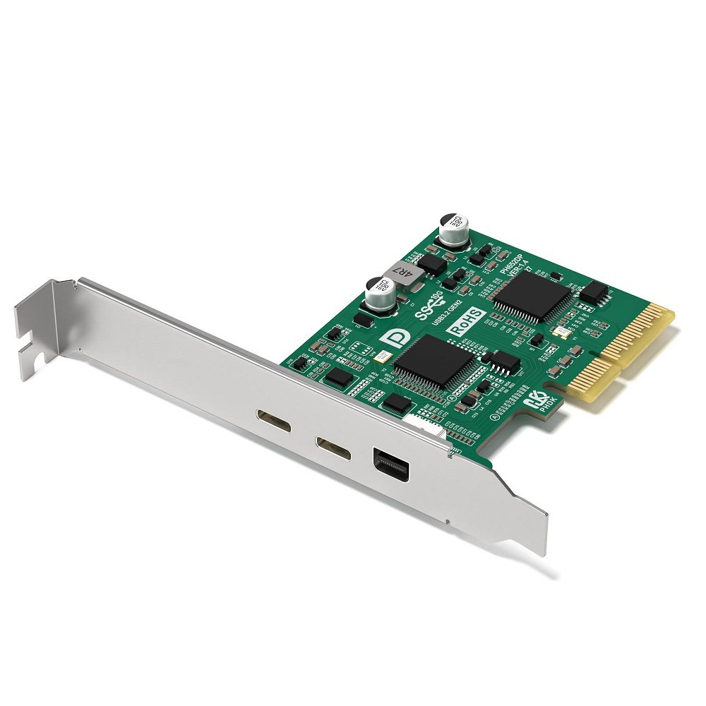 PCIE-CV410 PCIE-CV410 | PCIe DisplayPort Alt-Mode Host Card - Dual USB-C 10Gbps Interfaces
