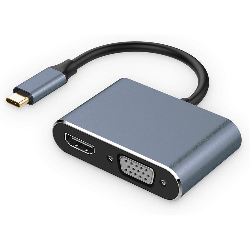 UCHDVGA-M2 UCHDVGA-M2 | 4-In-1 USB-C Multiport Adapter (4K HDMI , VGA 1080p, 60W PD, USB 3.0 Hub)